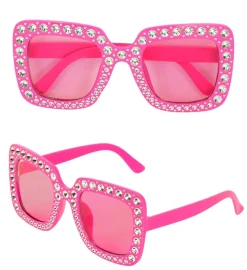 Rhinsten Briller Lyserød