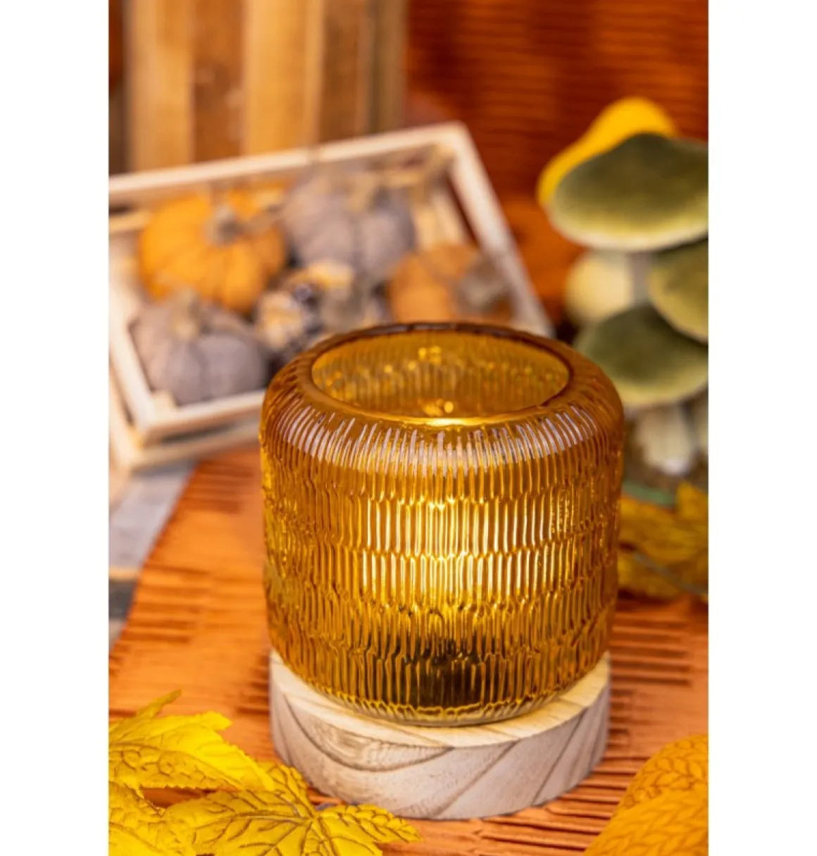 Riflet Glaslampe Amber