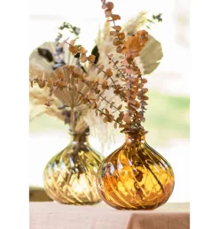 Riflet Glasvase Amber