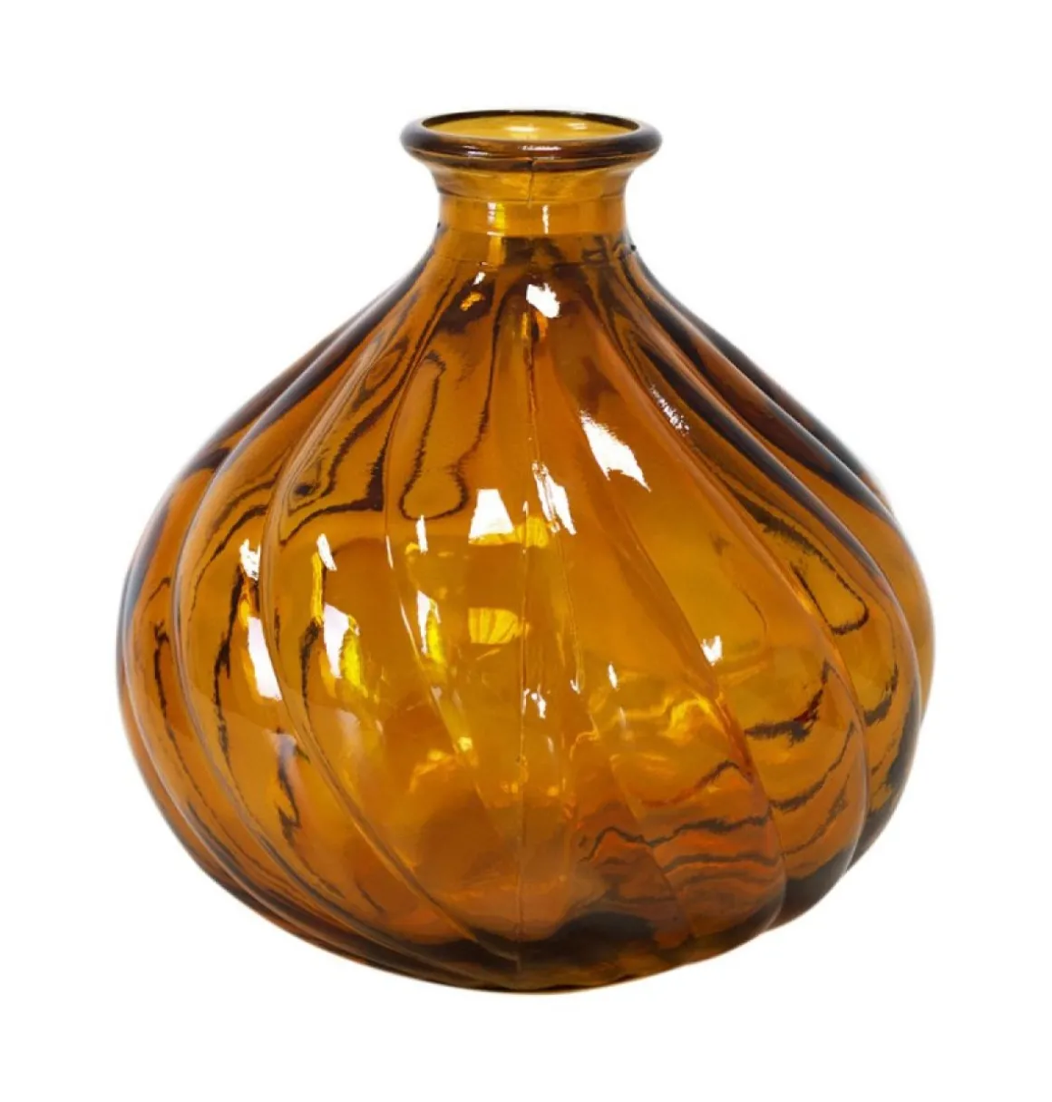 Riflet Glasvase Amber