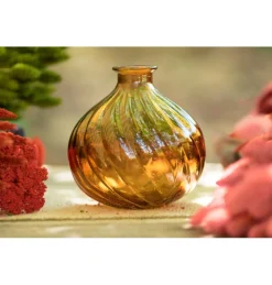 Riflet Glasvase Amber