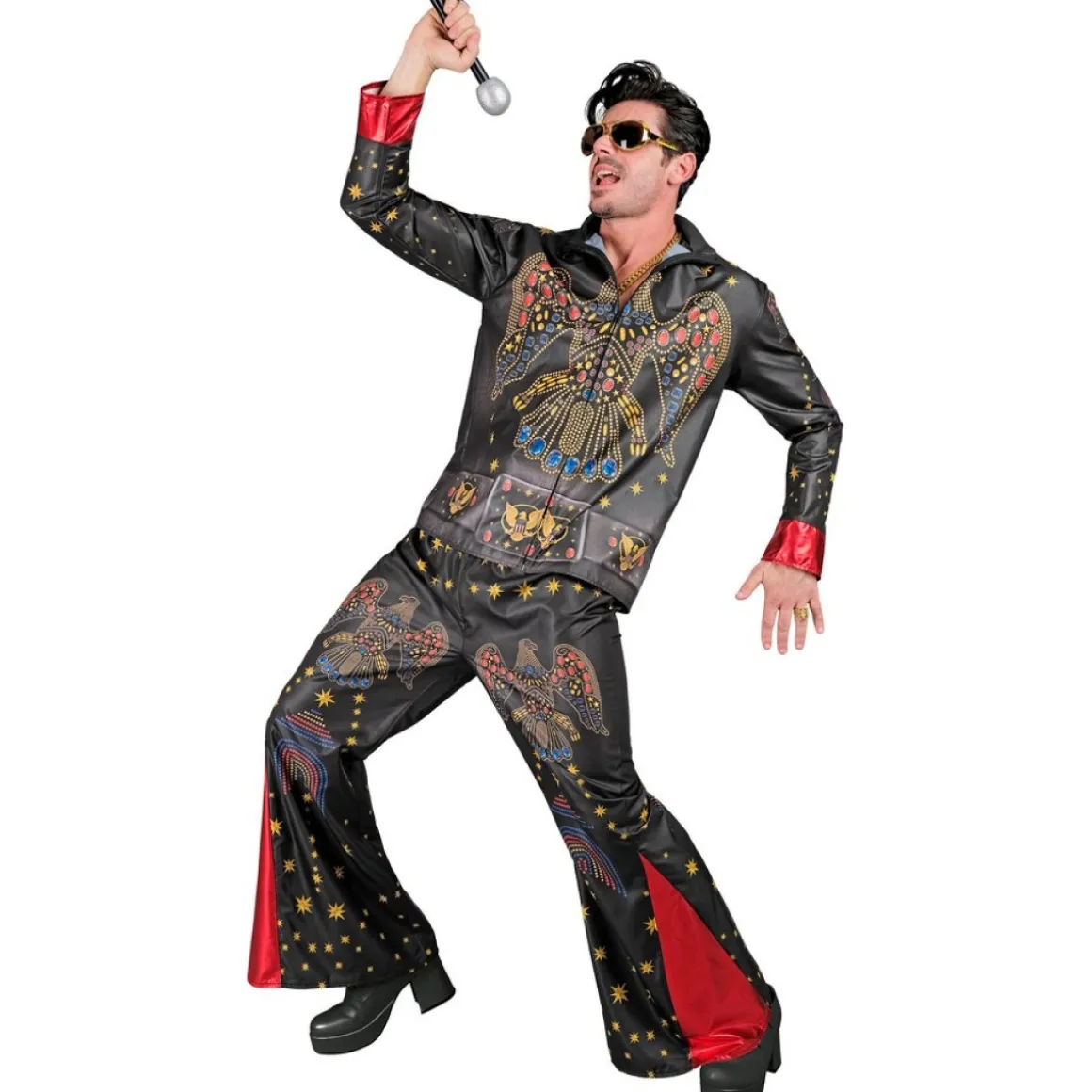 Rock'n'Roll Konge Kostume Sort