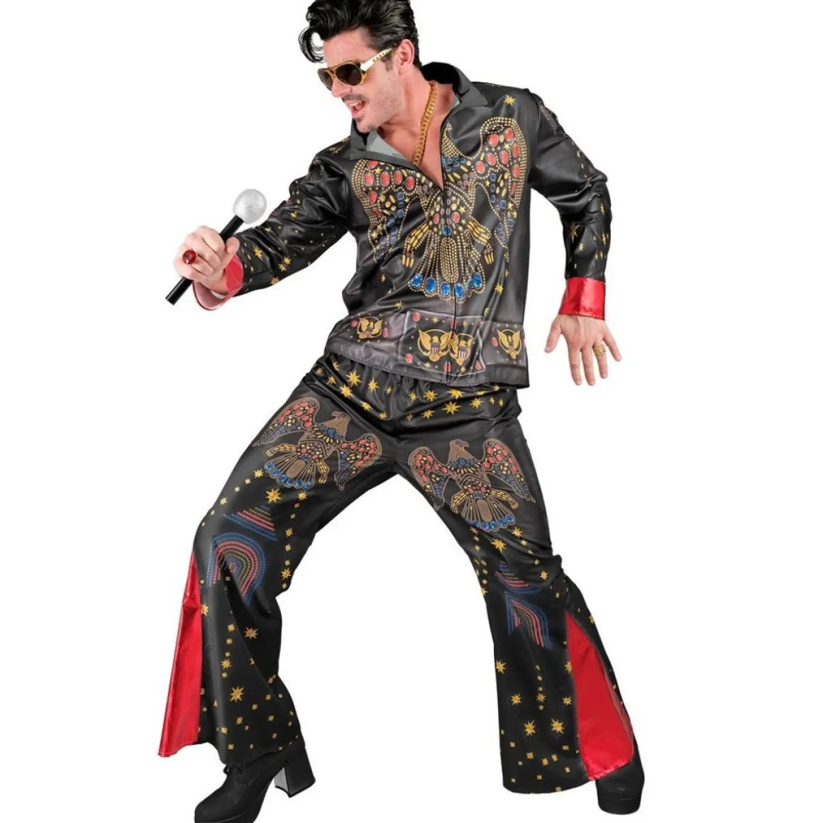 Rock'n'Roll Konge Kostume Sort