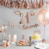 Rosaguld DIY Fødselsdags Guirlande