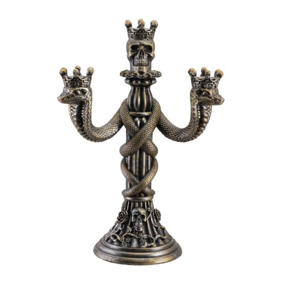 Royal Skelet & Slanger Lysestage