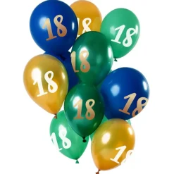 18 Års Ballon Mix Grøn/Guld
