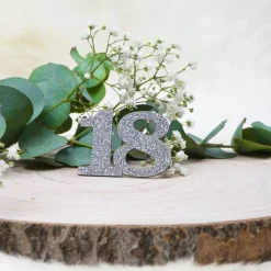 18 Års Bordkonfetti Sølv