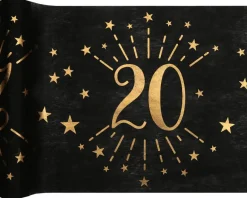 20 Års Bordløber Guld/Sort