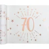 70 Års Bordløber Hvid/Rosaguld