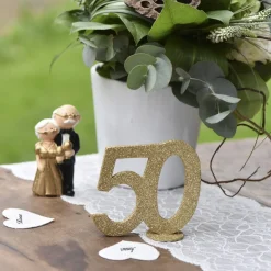 40 Års Bordtal Figur Guld