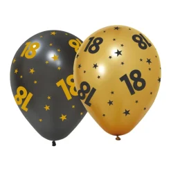 18 Års Golden Celebrations Latexballoner