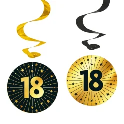 18 Års Golden Celebrations Swirls