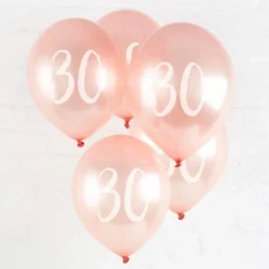 30 Års Latexballoner Rosaguld