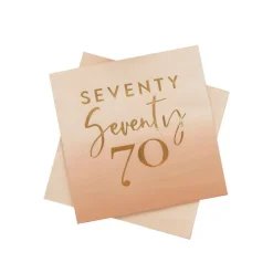 70 Års Servietter Rosa