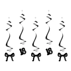18-Års Sløjfe Swirls Sort
