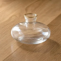 Rund Glasvase Guldkant