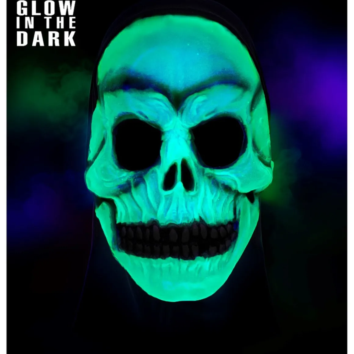 Selvlysende Latex Skeletmaske
