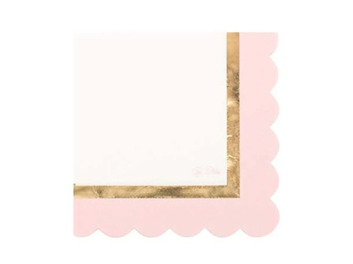 Servietter Hvid/Rosa