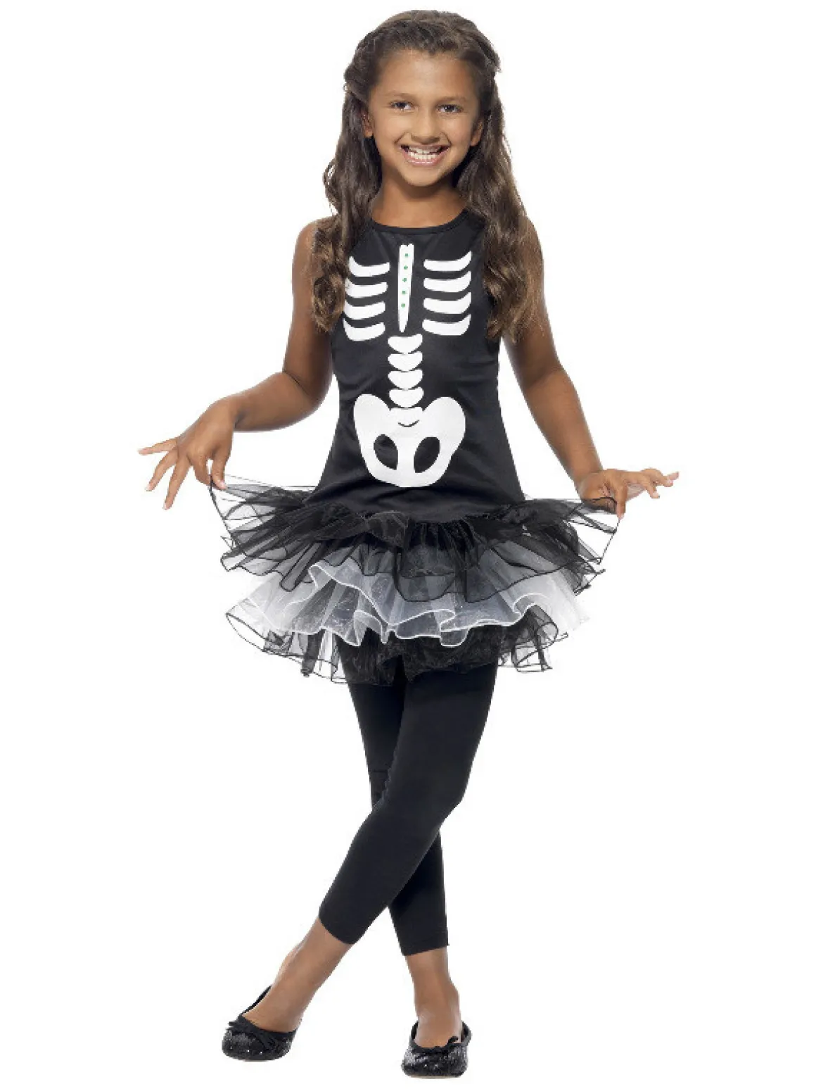 Skelet Ballerina Børnekostume