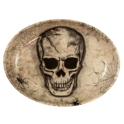 Skelet Halloween Serveringsfad Rund
