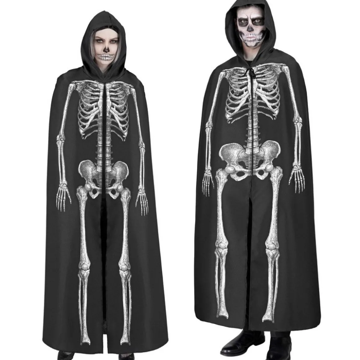 Skelet Kåbe Kostume