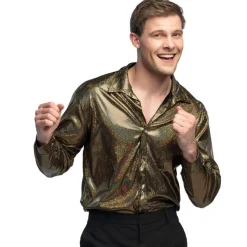 Skinnende Skjorte Guld
