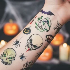 Skræmmende Halloween Falske Tatoveringer