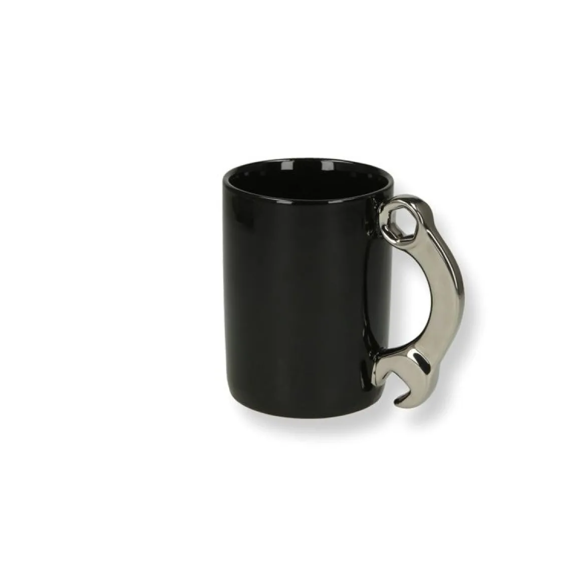 Skruenøgle Porcelænskrus Sort/Sølv