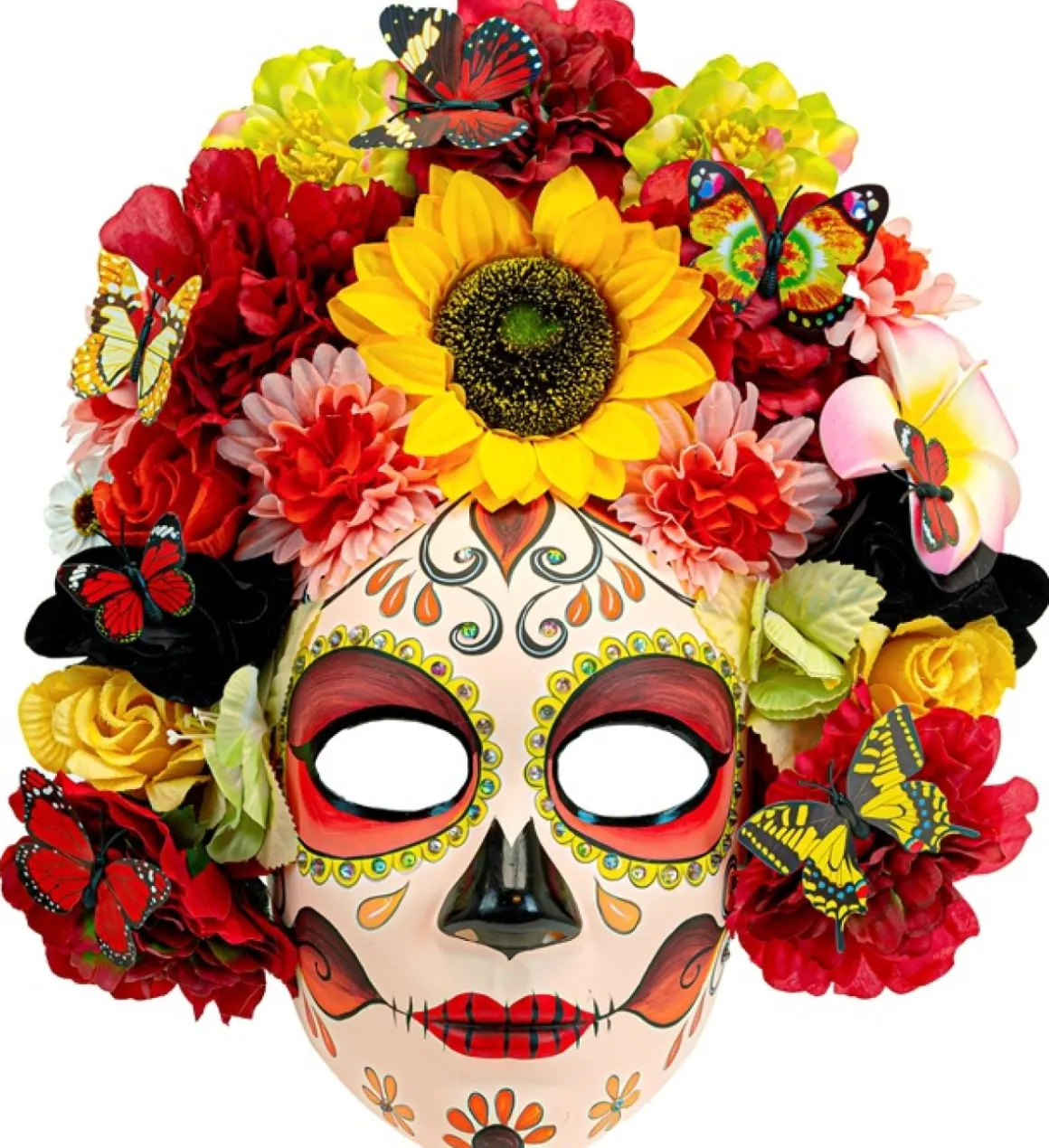 Solsikke Sugar Skull Maske