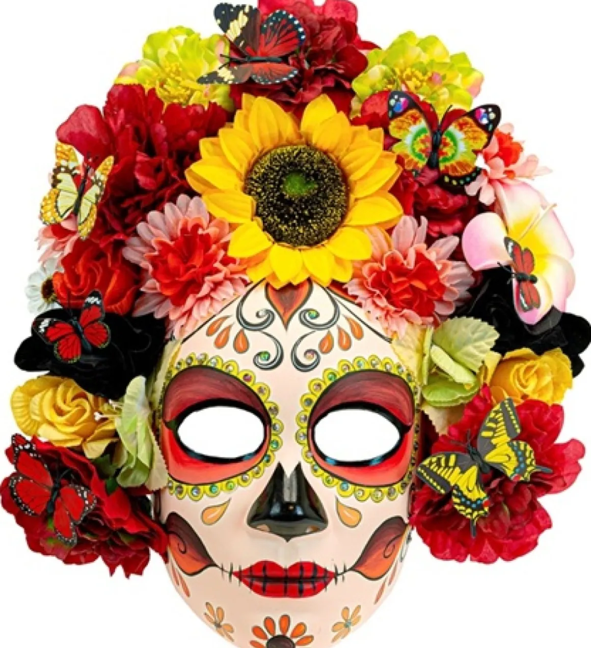 Solsikke Sugar Skull Maske