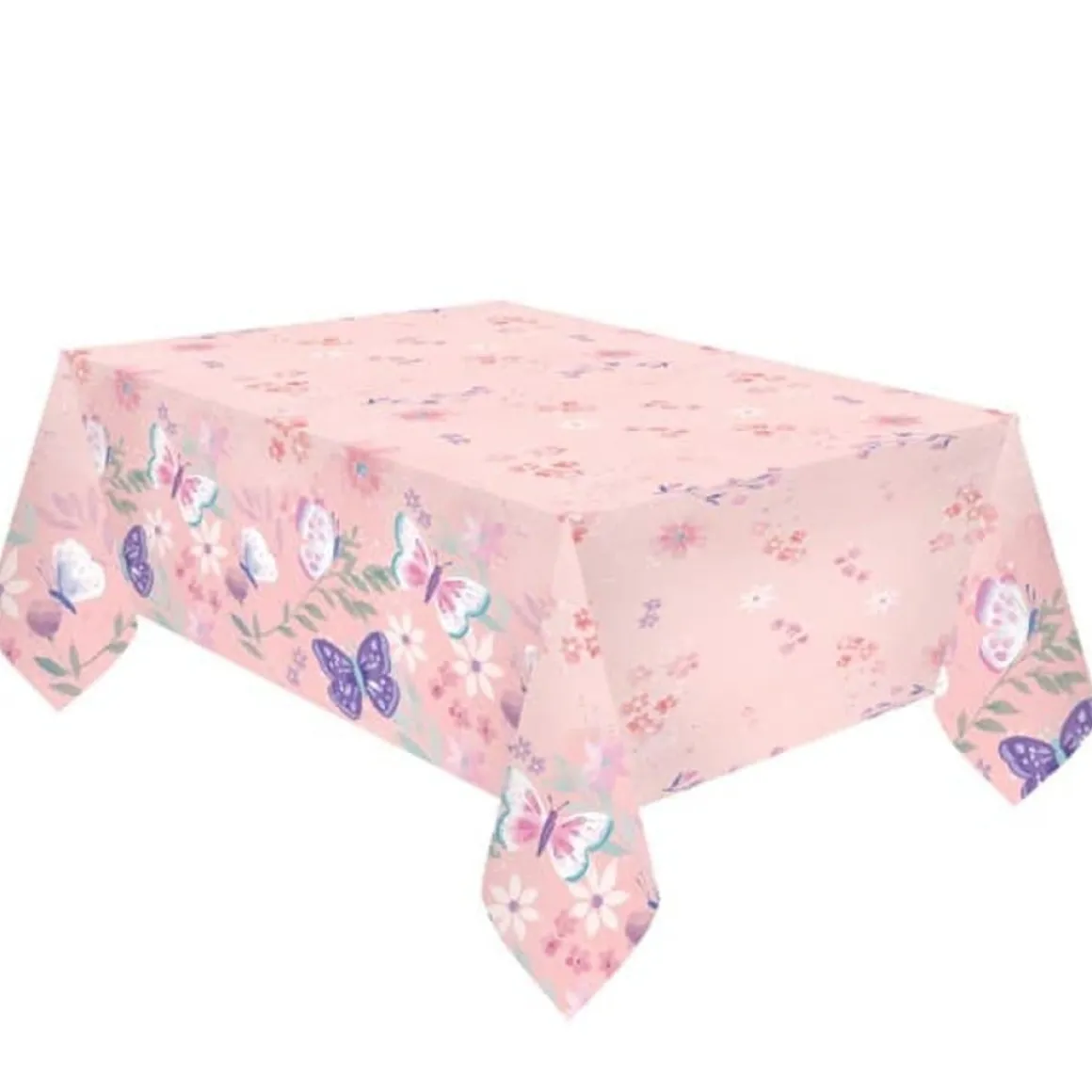 Sommerfugl & Blomster Dug Lyserød