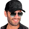Sort Strass Kasket