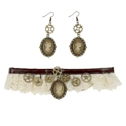 Steampunk Choker & Øreringe