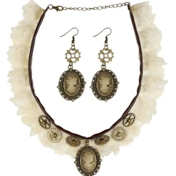 Steampunk Choker & Øreringe