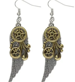 Steampunk Vinge Øreringe