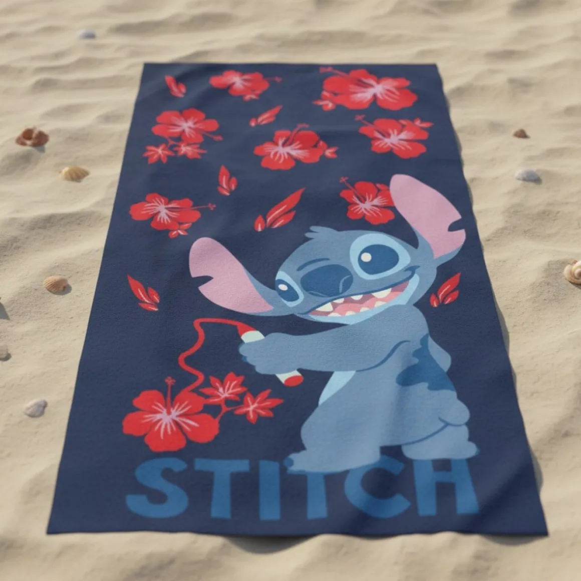 Stitch® Hibiscusblomster Bomuld Håndklæde