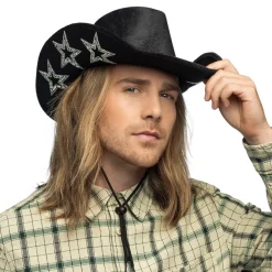Stjerne Cowboyhat Sort