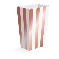 Stribede Popcornbægre Hvid/Rosaguld
