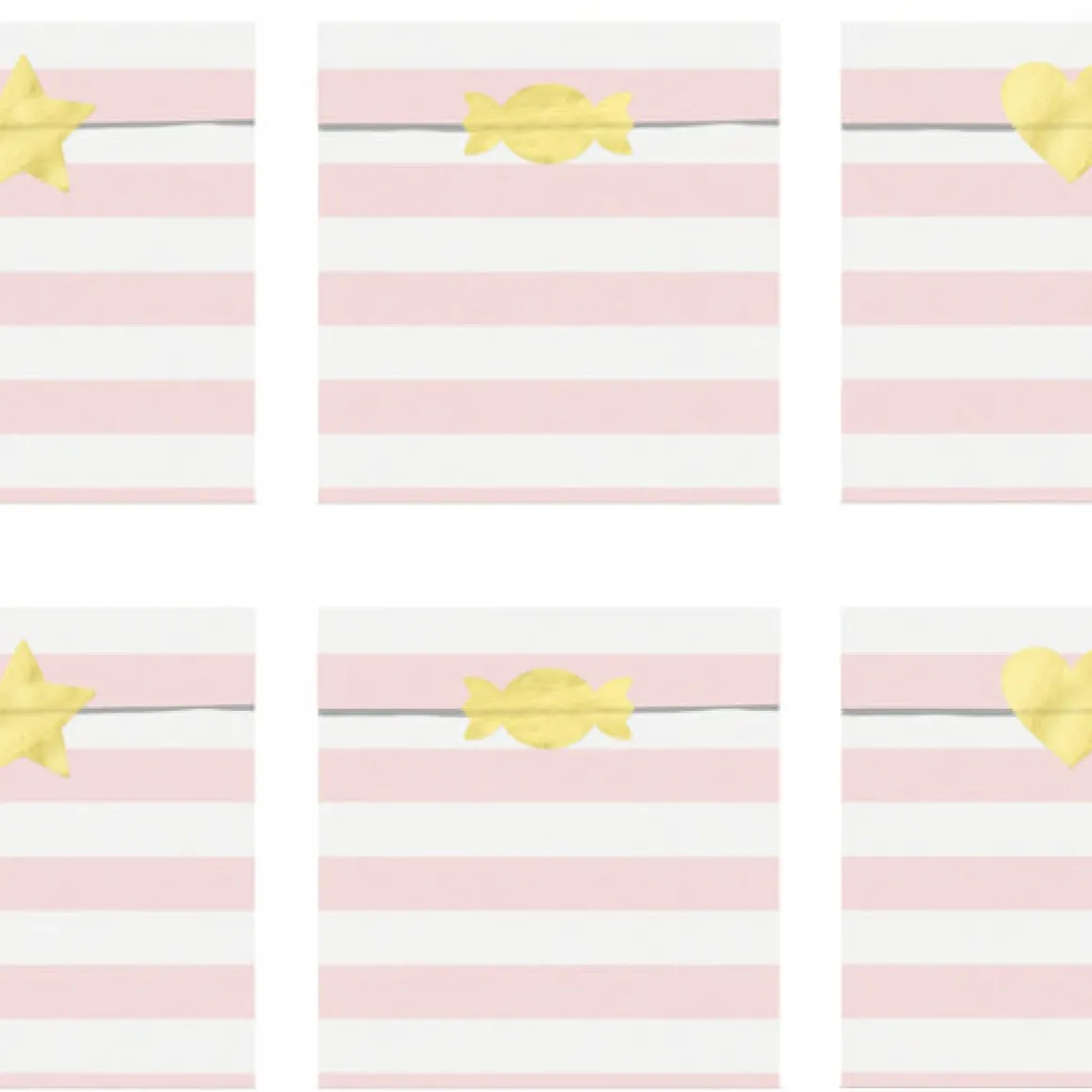 Stribede Slikposer Pastel Lyserød