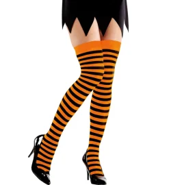 Stribede Knæstrømper Orange