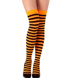 Stribede Knæstrømper Orange
