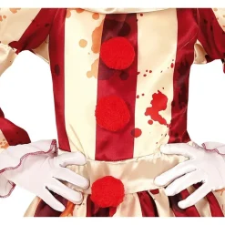 Stribet Horror Klovn Børnekostume