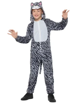 Stribet Kat Børnekostume