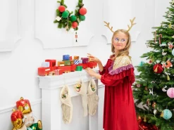 Strikket Julesok Råhvid