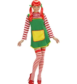 Stærk Pige Kostume