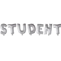 Student Folieballoner Sølv