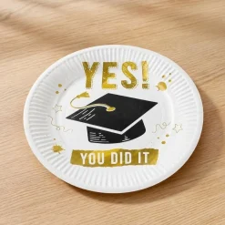 Student Paptallerkener Hvid