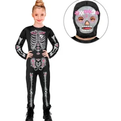 Sugar Skull Skelet Børnekostume