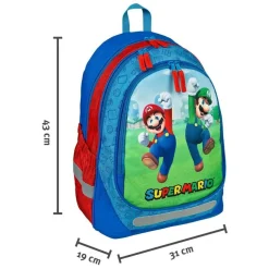Super Mario® Skole Rygsæk Blå
