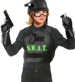 SWAT Børne Kostumekit Sort